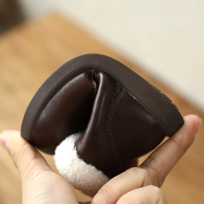 جديد الشتاء الطفل الثلوج الأحذية للجنسين الجلود لطيف الفتيان الفتيات أحذية دافئة القطن الاطفال أحذية رياضية لينة أسفل طفل رضيع الأحذية #6