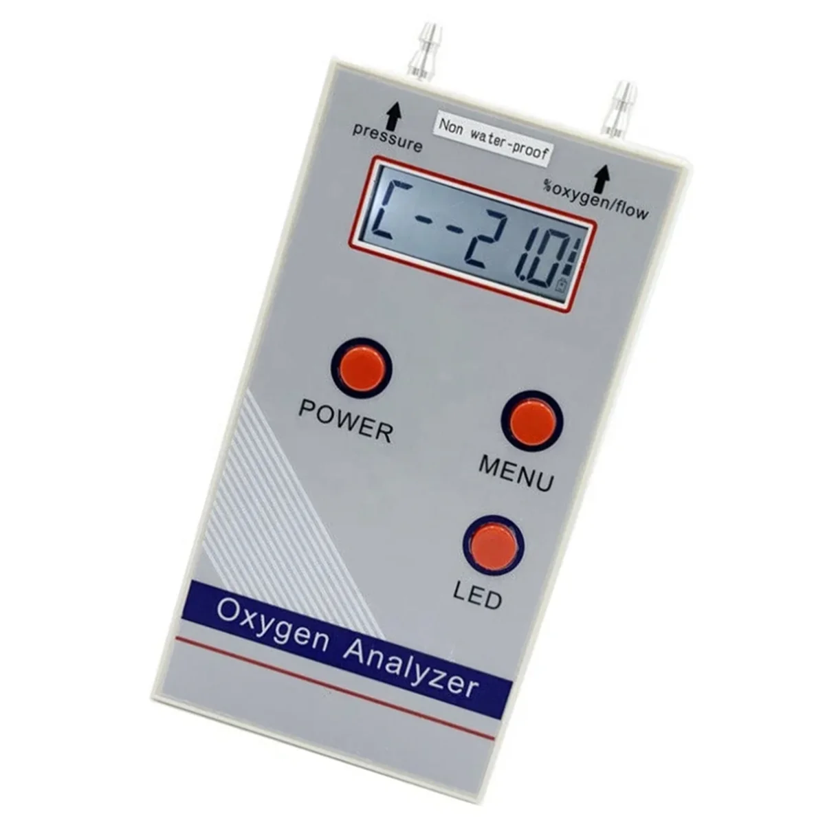 Zuurstof Analyzer Professionele Draagbare O2 Zuurstofconcentratie Meter Detector 21%-100% O2 Meter Gasdetector EU Plug