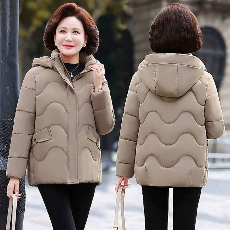 

2025 New Women Parkas Lady Winter Thicke Slim Warm Jackets Female Hooded Parkas Women Cotton Padded Jacket Coat Female Outwear
