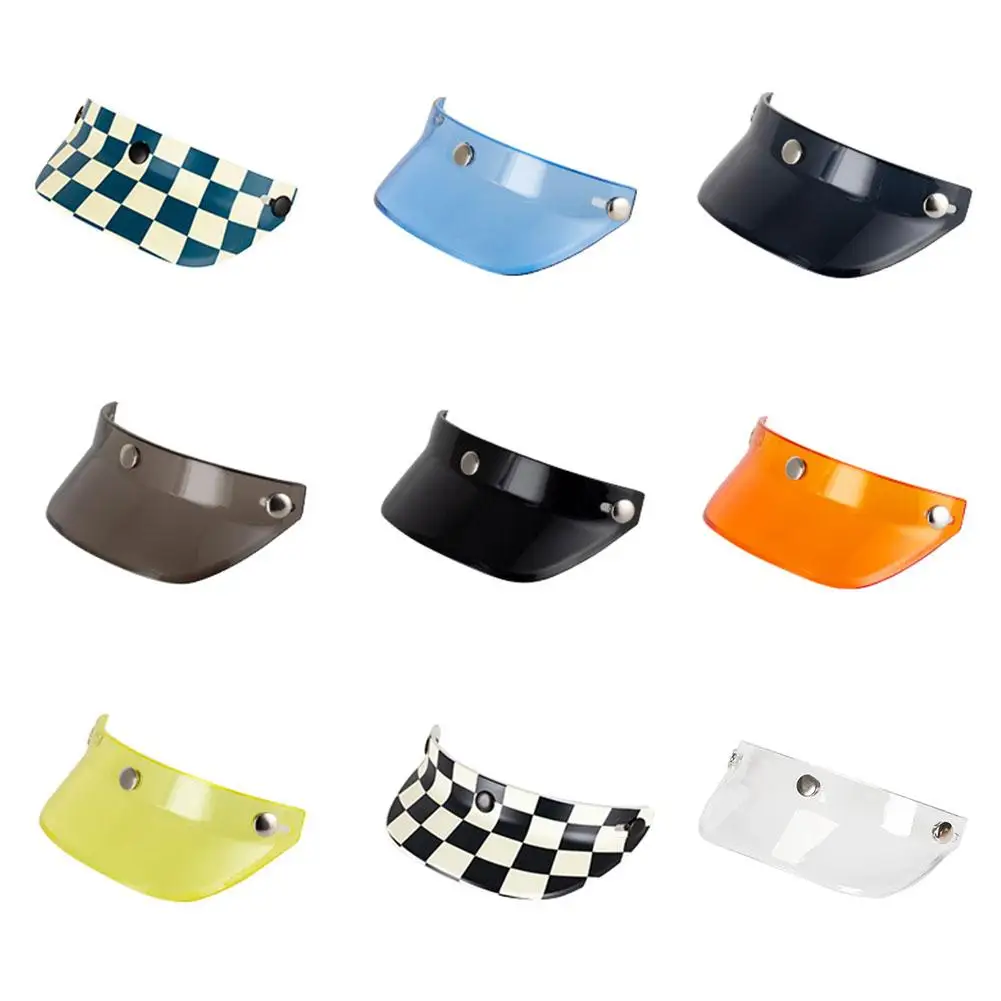ヘルメットバイザー ユニバーサル防風フリップ風オートバイアクセサリーオープンフェイスバイクヘルメット用抗紫外線 D9S2