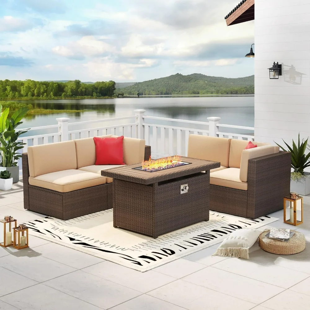 5PCS Patio Furniture Set with 40