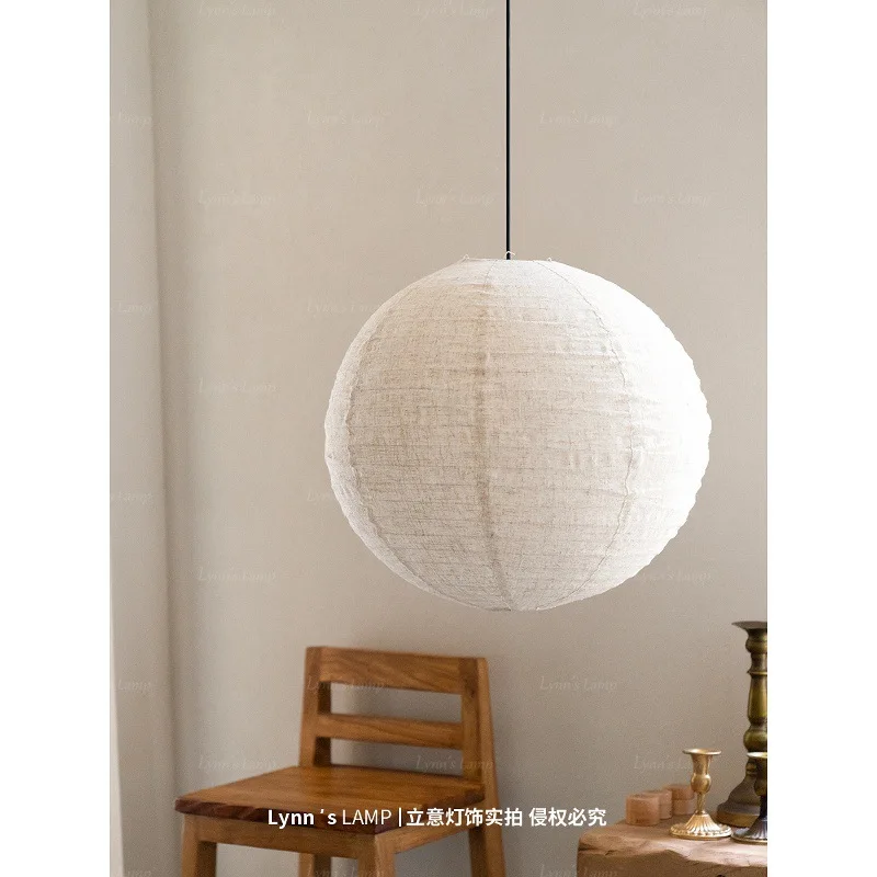 

Wabi-**** Japanese fabric chandelier, Noguchi dining room, bedroom, national style Chinese retro lantern