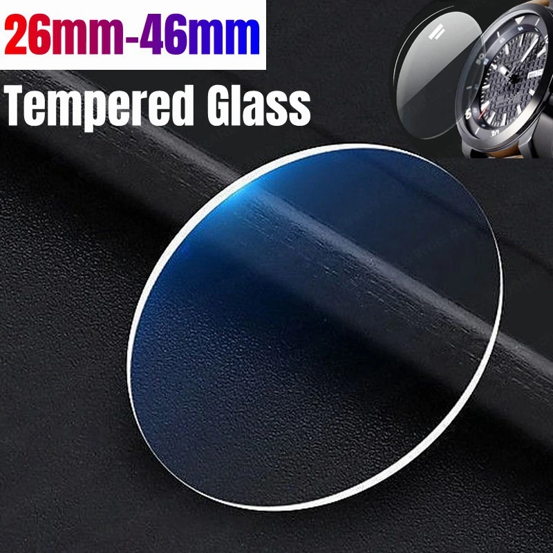 10PCS Universal Round Tempered Glass For Samsung Armani Huawei Xiaomi Smart Watch 26-34mm 27mm 46mm Protective Film