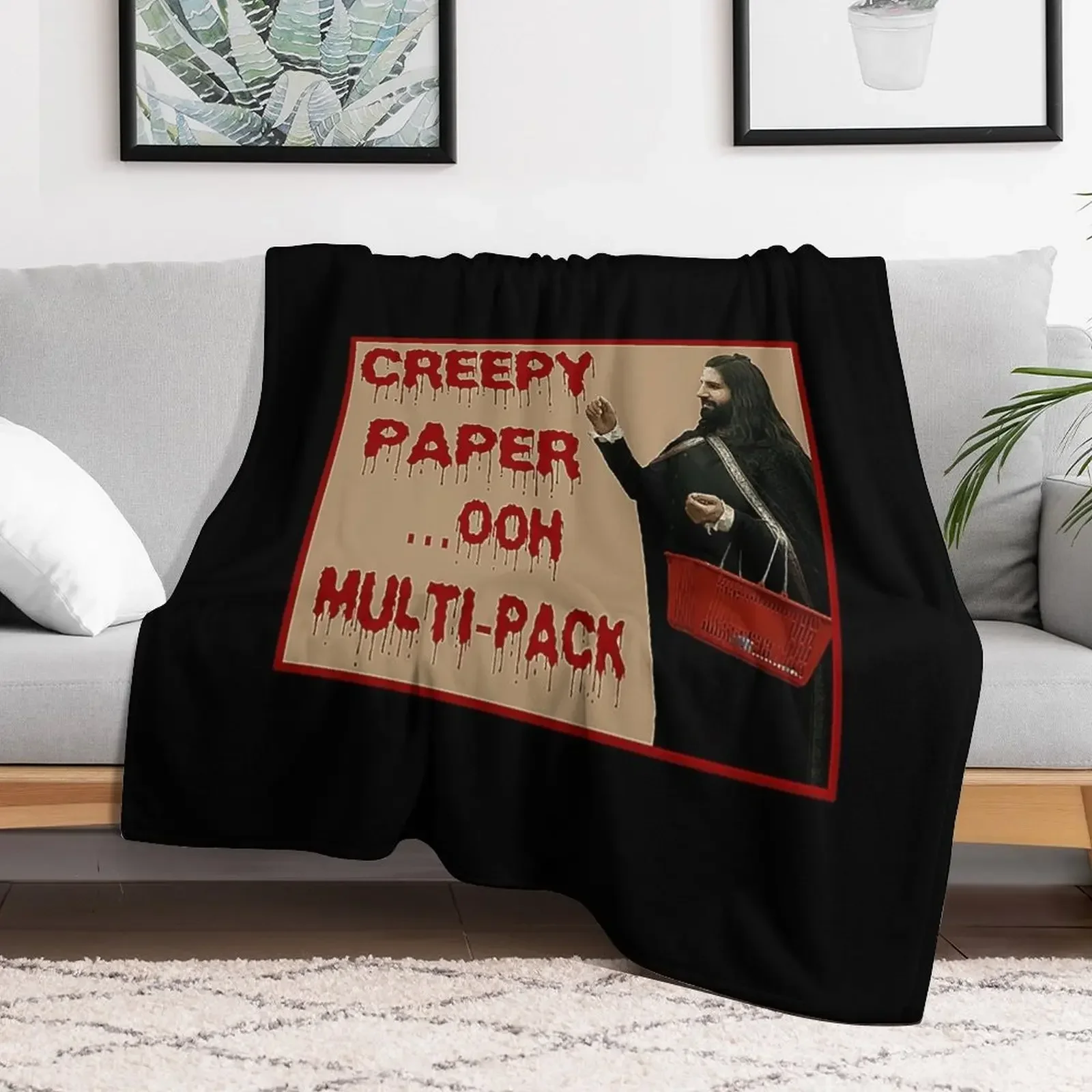 

Creepy Paper Shirt Throw Blanket Flannel Heavy Large Blankets Retros Cute Plaid Multi-Purpose Blankets