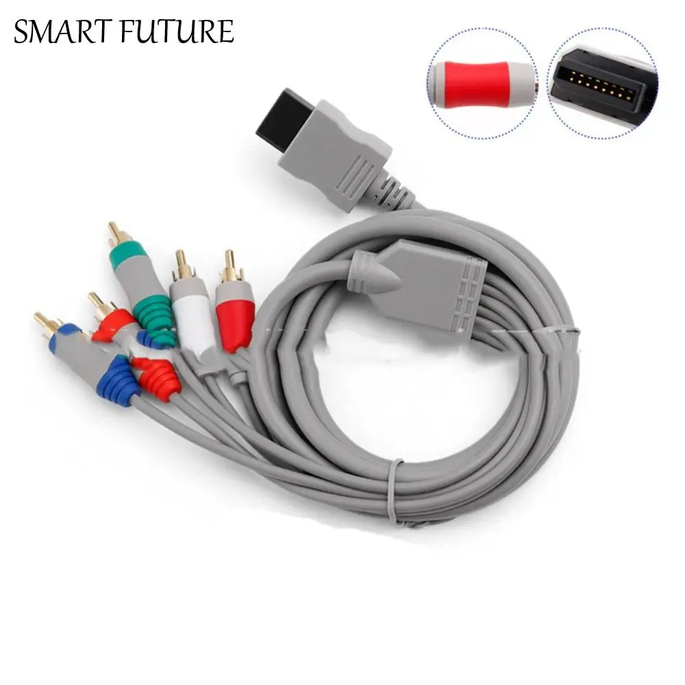 

5 in 1 Wii/Wiiu Component Cable 1080P Fast Charging Wii Game Cable Multifunctional 1.8m Audio Video TV Connector Cable