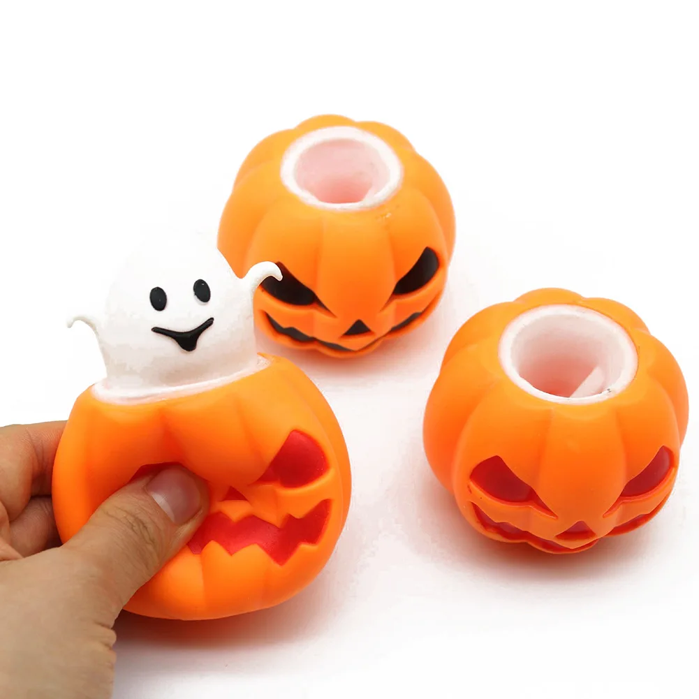 

Pumpkin Squishy Fidget Toys Stress Relief Halloween Decompression Toy Funny Ghost Pinch