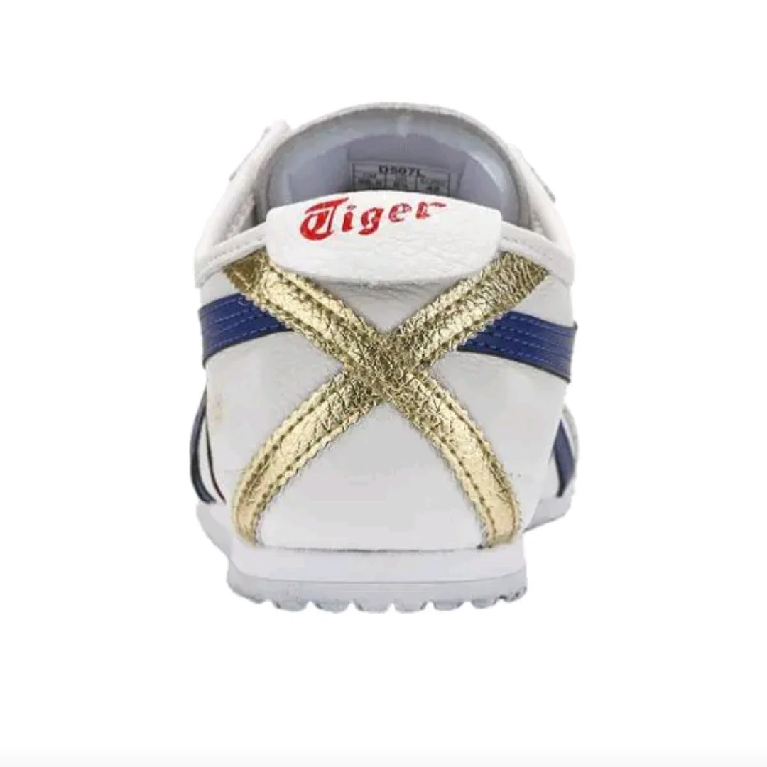 أحذية Onitsuka Tiger MEXICO 66 للرجال والنساء للتزلج، عصرية، أحذية رياضية خارجية، أزرق/أبيض #6