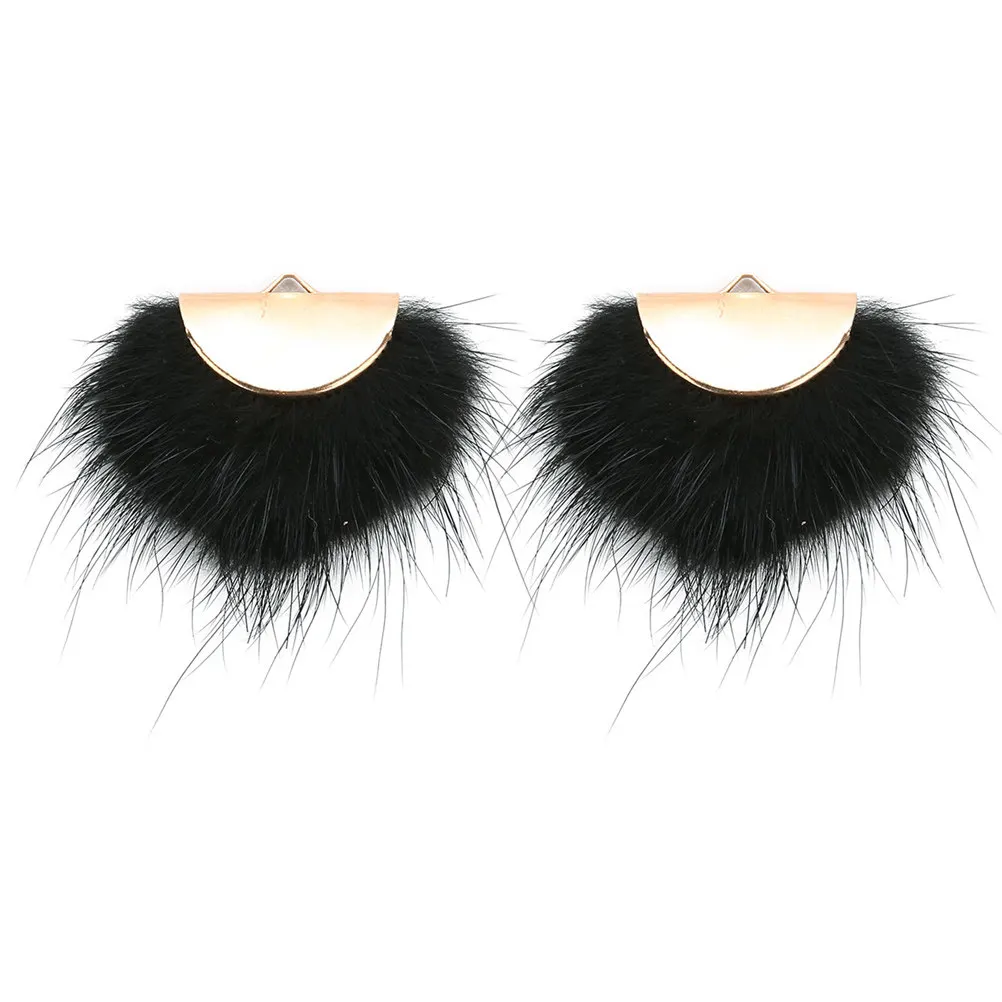 

5Pcs Premium Mink Hair Fan Pendant Charms DIY Craft Supplies for Necklace Sweater Chain Keyring Ornament Jewelry Components