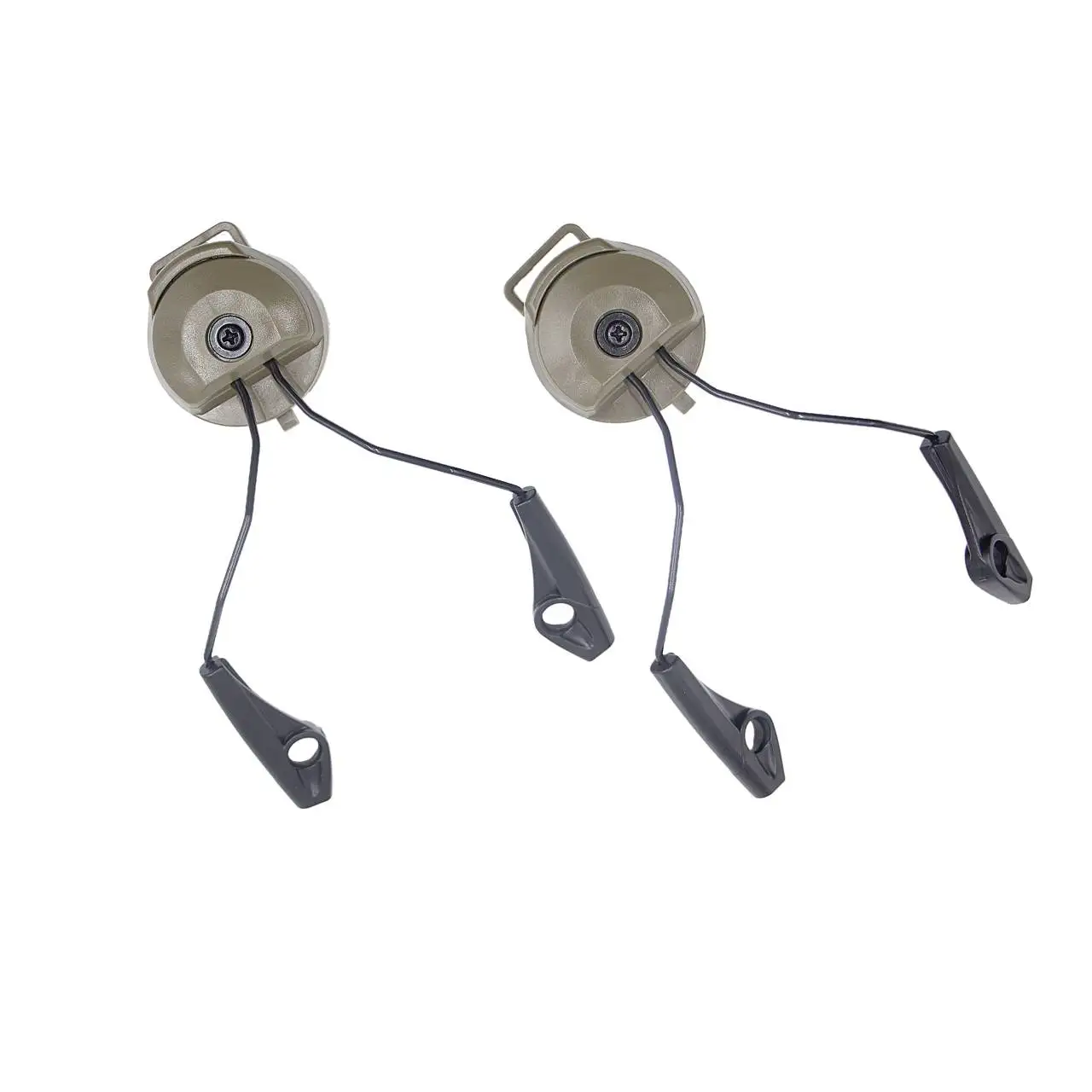 1 Paar taktische Headset-Halterung Bogen OPS-CORE Helm Schiene Adapter für Howard Leight Impact Sport Jagd Shooting Headset