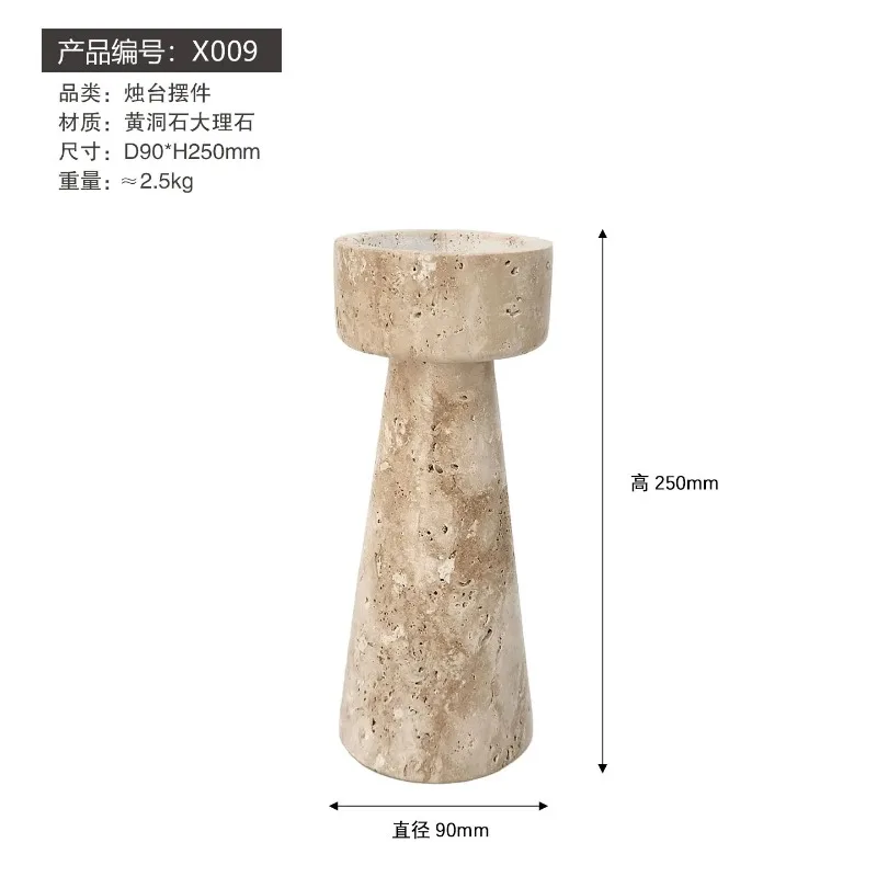 Modern Simple Stone Candlestick Home Living Room Marble Candlestick Luxury Design Ornament Decorative Accessories Funny Gifts
