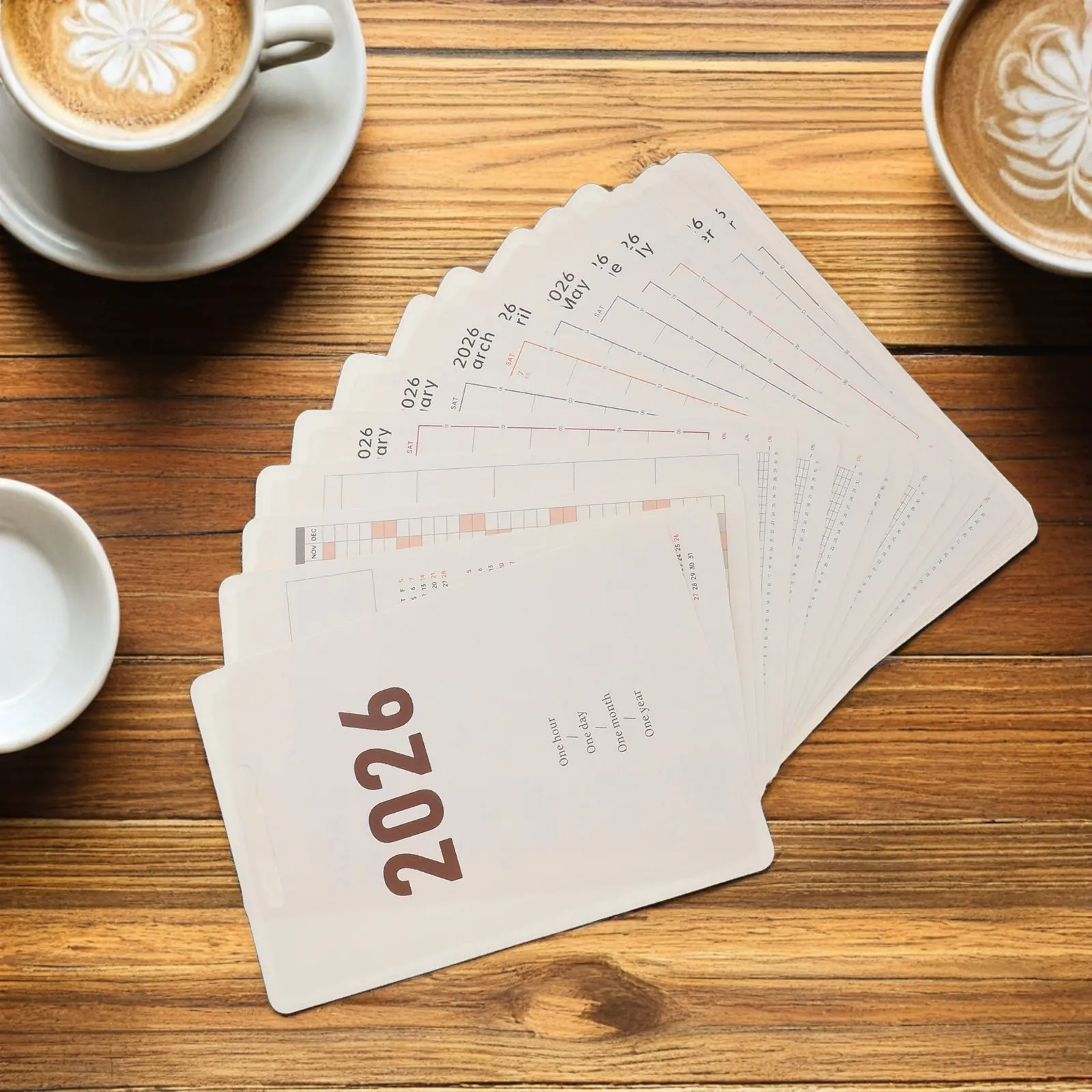 1Set 2026 Daily Desktop Calendar Refill Large Grid Planner Inserts Aesthetic Office Desk Accessories for Work Study Personal