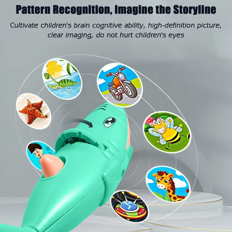 Hot Flashlight Projector, Slide Projector Torch Light Slide Projector Flashlight, Kids Shark Projector Torches Pink