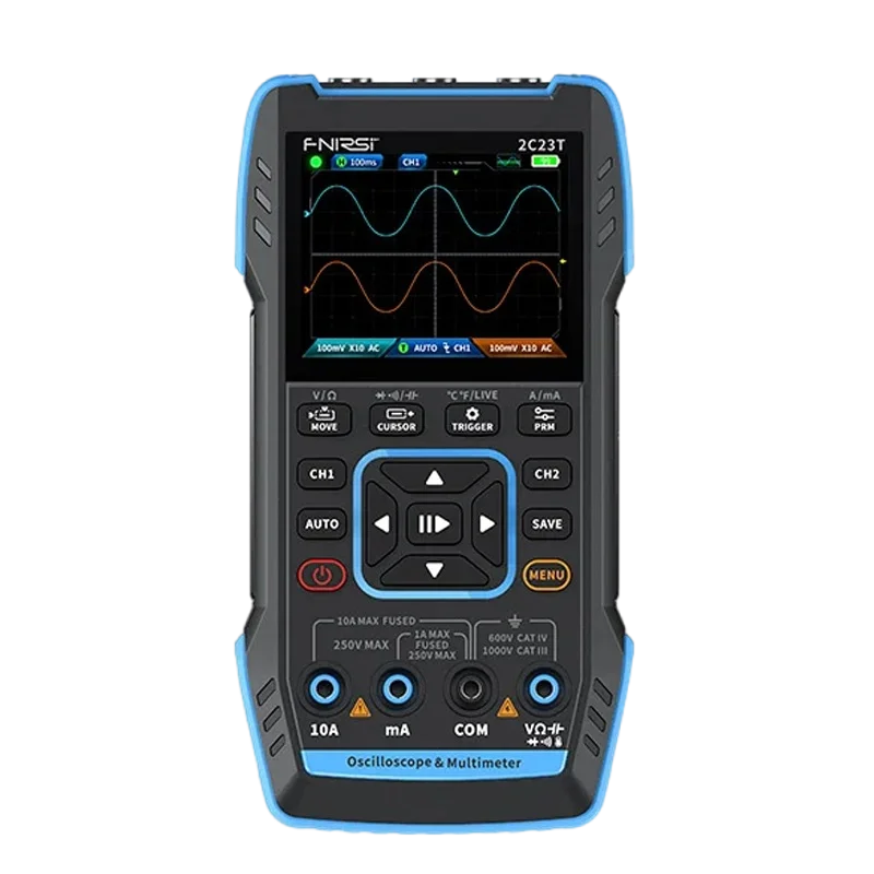 FNIRSI  2C23T Handheld Digital Oscilloscope Multimeter + Function Signal Generator  3IN1 Dual Channel 10MHZ*2 50MS/s