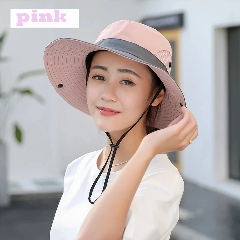 K106 For women\'s fisherman hat panama fashion sun hat breathable fisherman protection hat ponytail hat summer hat beach sun hat