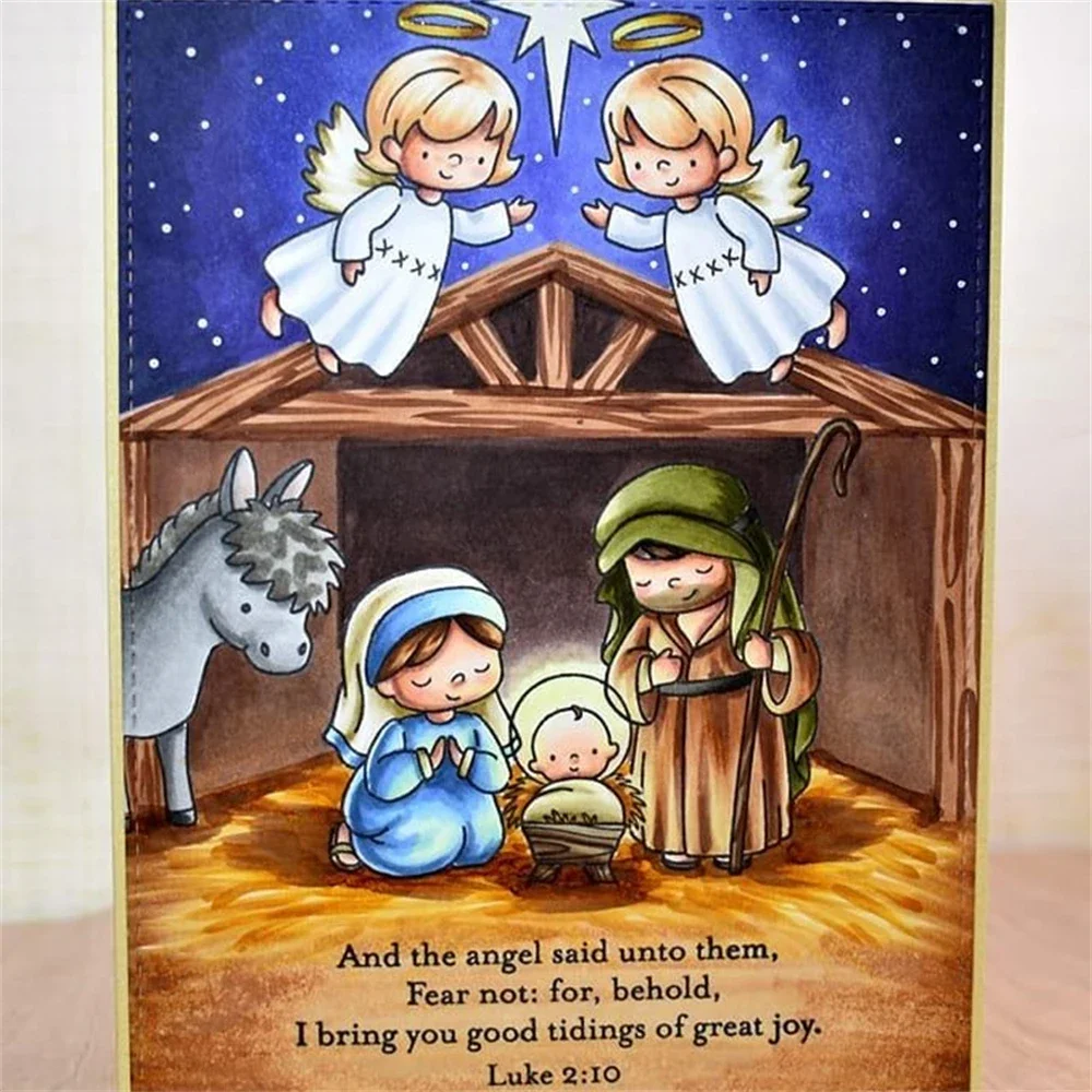 الشتاء الحيوان عيد الميلاد Besties Stamps وقطع يموت بعيدا في مدير القرد StampSet DIY بها بنفسك سكرابوكينغ الحرفية بطاقة صنع #3