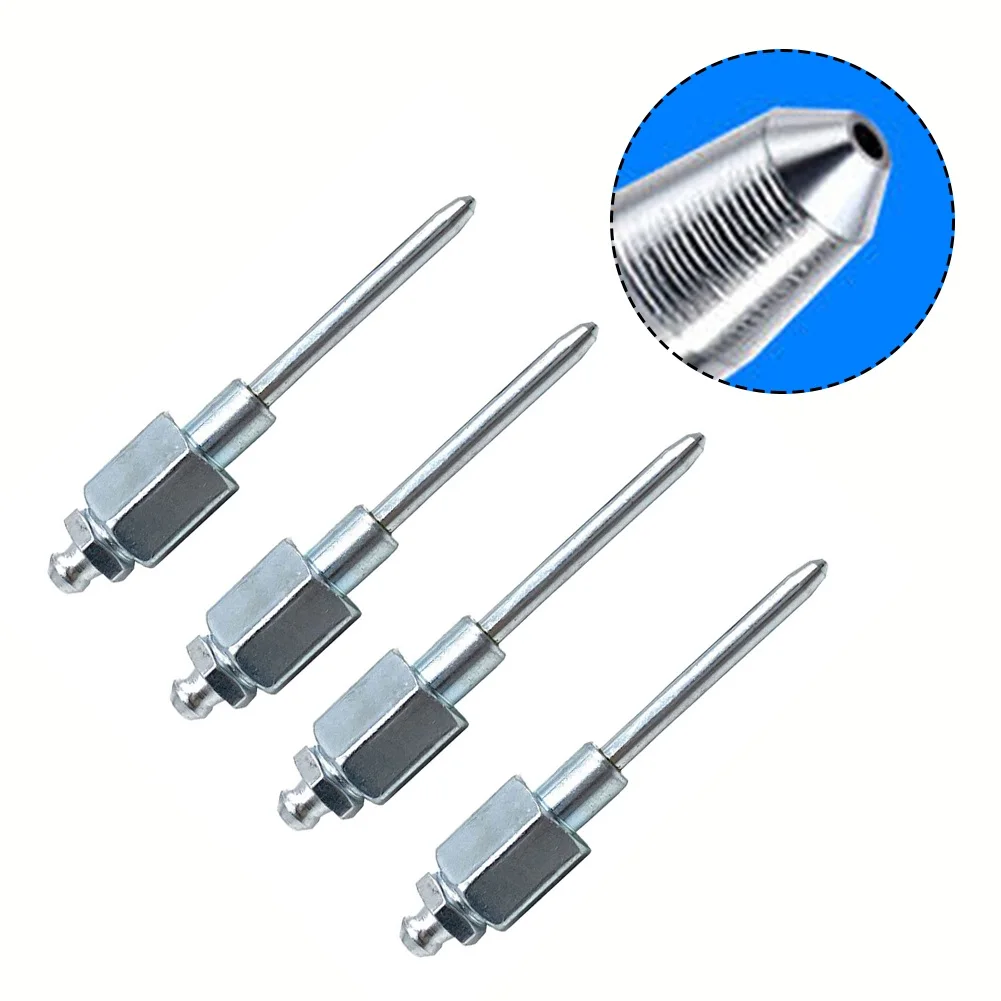 4pcs Grease Needles Grease Needle Nozzle With 1/8 Inch NPT Threads With Tips Sealed Refueling Removable Spray Oil Nozzle