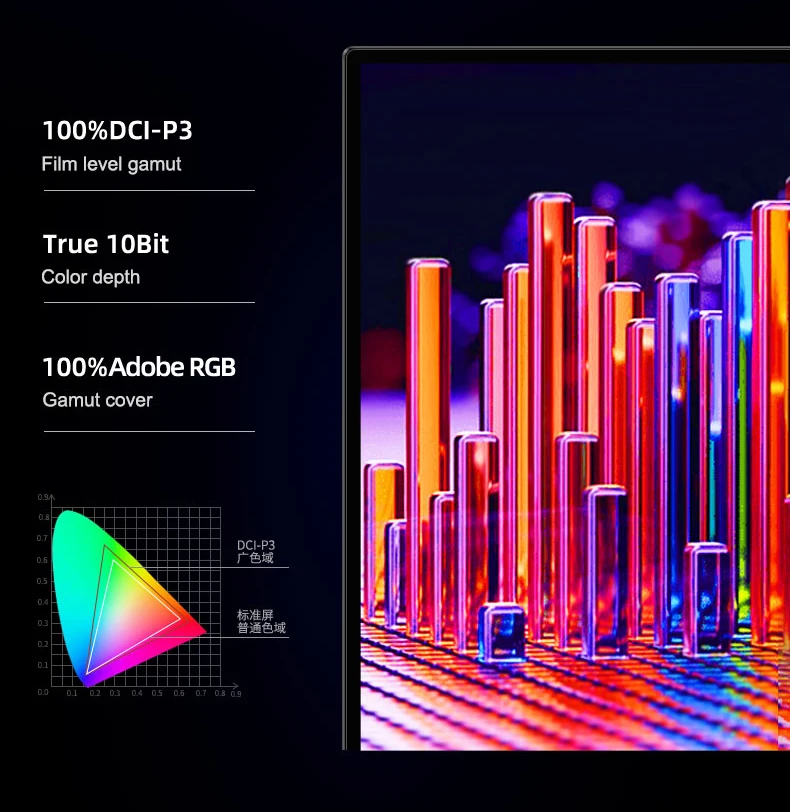 휴대용 OLED 터치 스크린 모니터, 15.6 인치, 13 인치, 4K, 550Nit USB-C HDMI 호환 외장 게이밍 모니터, Xbox 스위치 노트북용