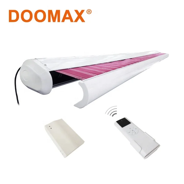 Retractable Awning, Aluminum Alloy Patio Deck Shade, Customizable Size, Heavy Duty PU Coating Polyester Fabric Sunshade Canopy