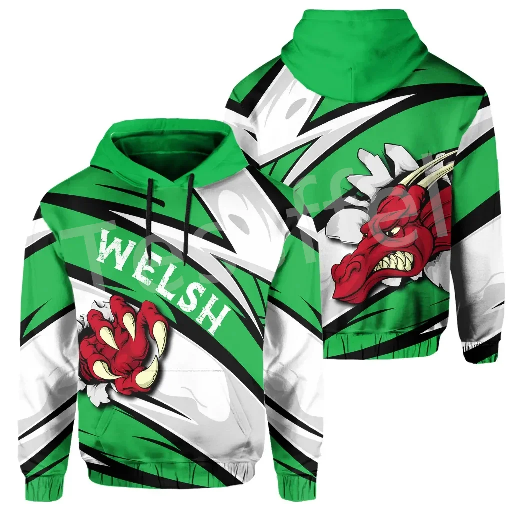 

NewFashion Country Wales Cymru Celtic Tattoo Retro Streetwear Tracksuit 3DPrint Men/Women Unisex Casual Funny Jacket Hoodies X8