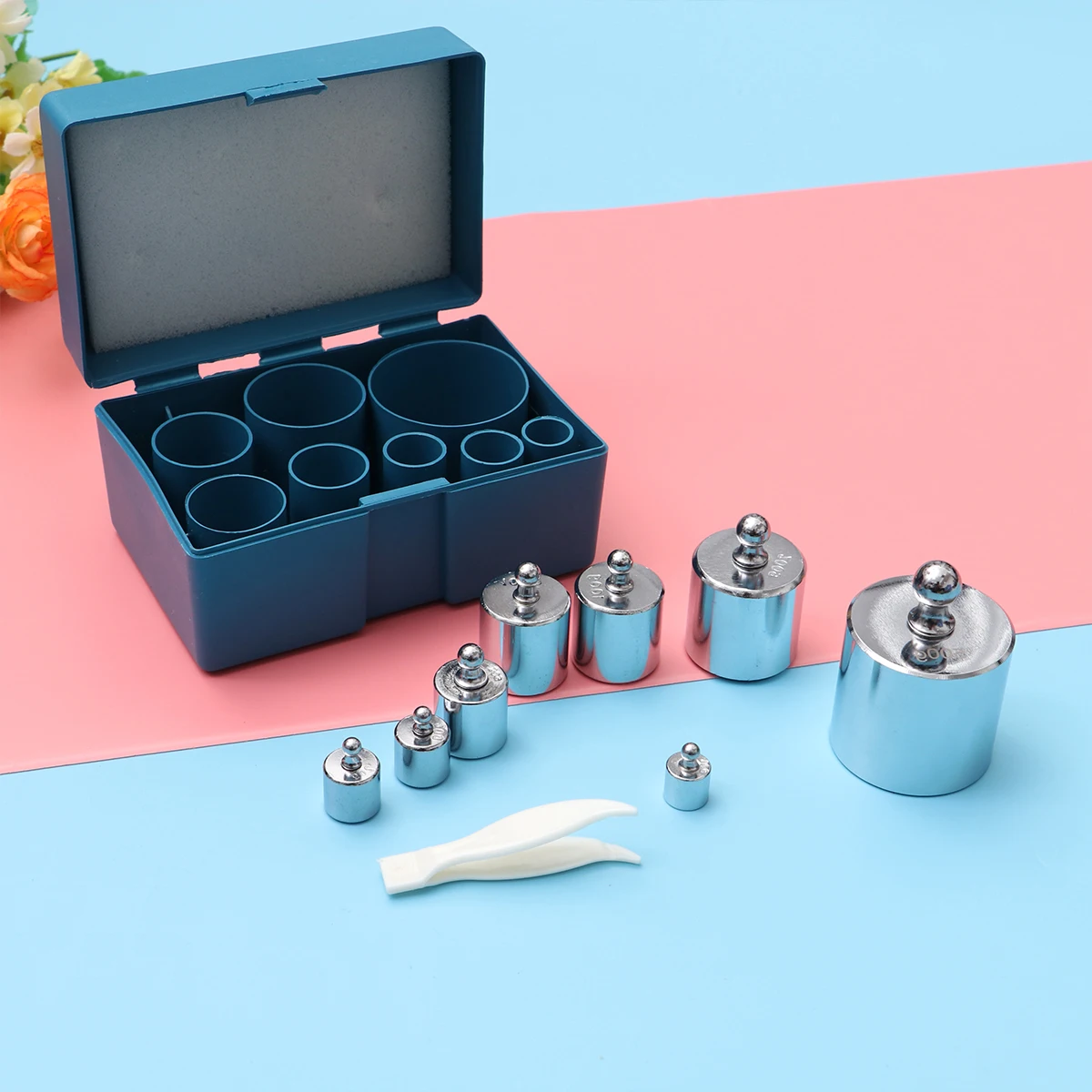 

Calibration Weights 1000 Grams Steel Calibration Scale Weight Kit with Tweezers for Scale - 10g+20gx2+50g+100gx2+200g+500g