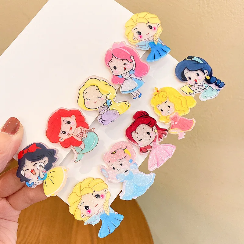 

Disney Acrylic Cute Cartoon Hair Clip Hair Accessories Children's Broken Hair Edge Clip Bangs Clip Princess Exquisite Trinkets