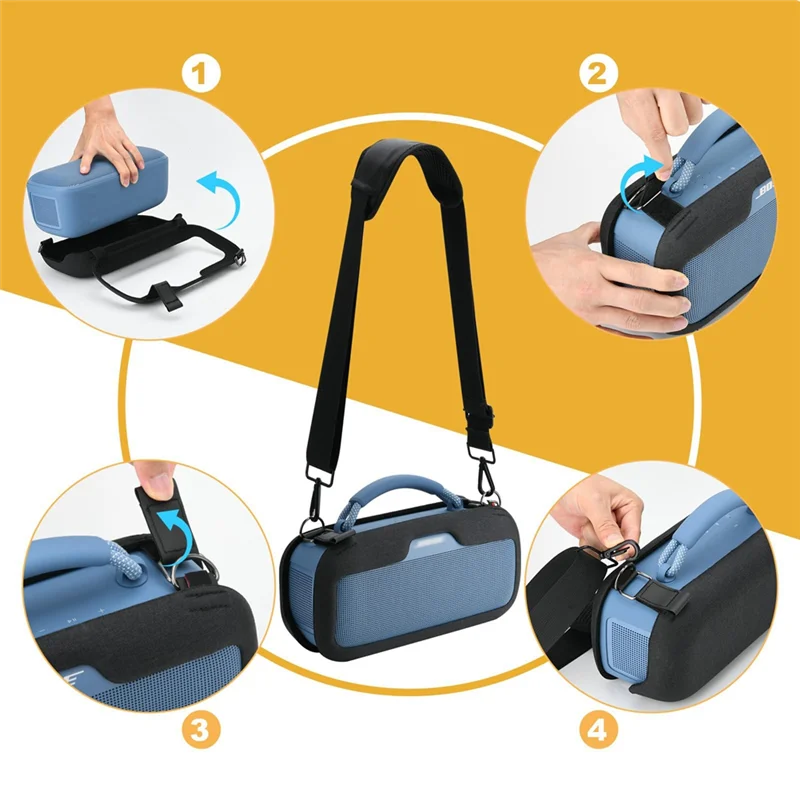 

Stylish-Speaker Cover For Bose Soundlink Max Portable Speaker, Travel Carrying Cover EVA Protective Cover With Shoulder Strap
