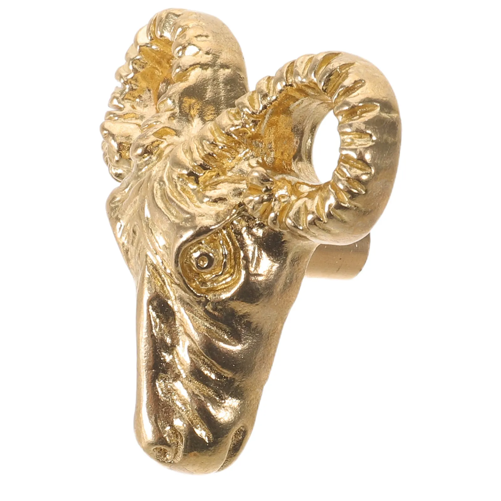 RAM Head Brass Cabinet Knob Vintage Handles for Kitchen Cupboard Dresser Wardrobe Drawer Pull Hardware