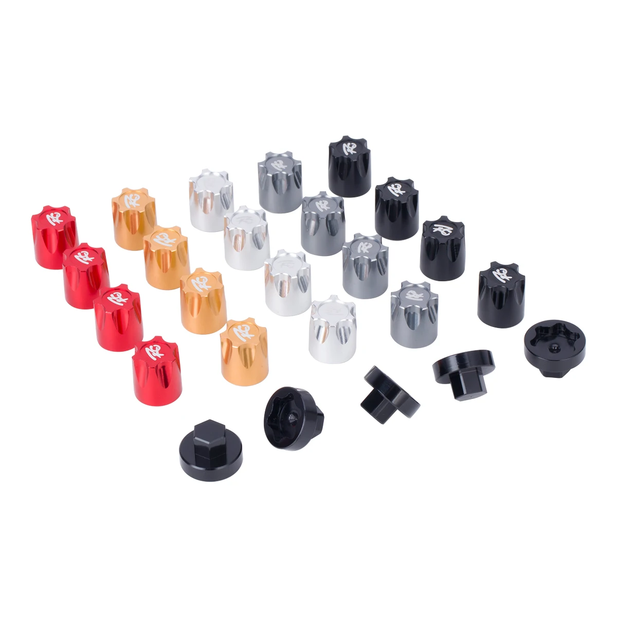 Metal Wheel Rim Center Cap Dust Cap M4 Nut 4PCS for 1/10 RC Crawler Car Axial SCX10 D90 TRX4 TF2 CC01 Capra Upgrade