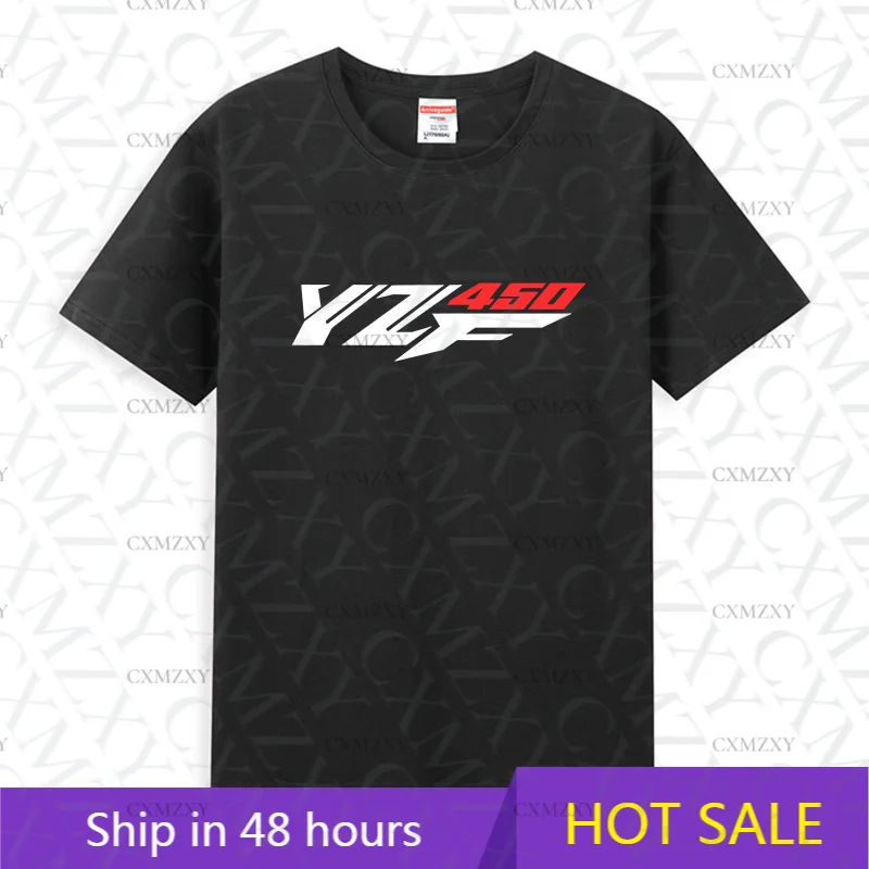 

2025 Men T Shirt Casual Yamahas YZF 450 Sport Logo T-shirt Graphic Summer Short Sleeves 100% Cotton S-3XL Cool Tee