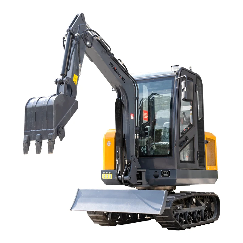 Custom HW 26 Diesel Engine 2.5t Excavator Mini Digger With Cab Construction Equipment Mini Excavator 2 ton Bagger With Bucket