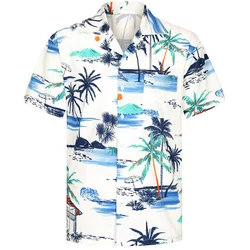 Men's Hawaiian shirt 3D printed short sleeved printed shirt outdoor leisure vacation short sleeved fashion designer comfortable