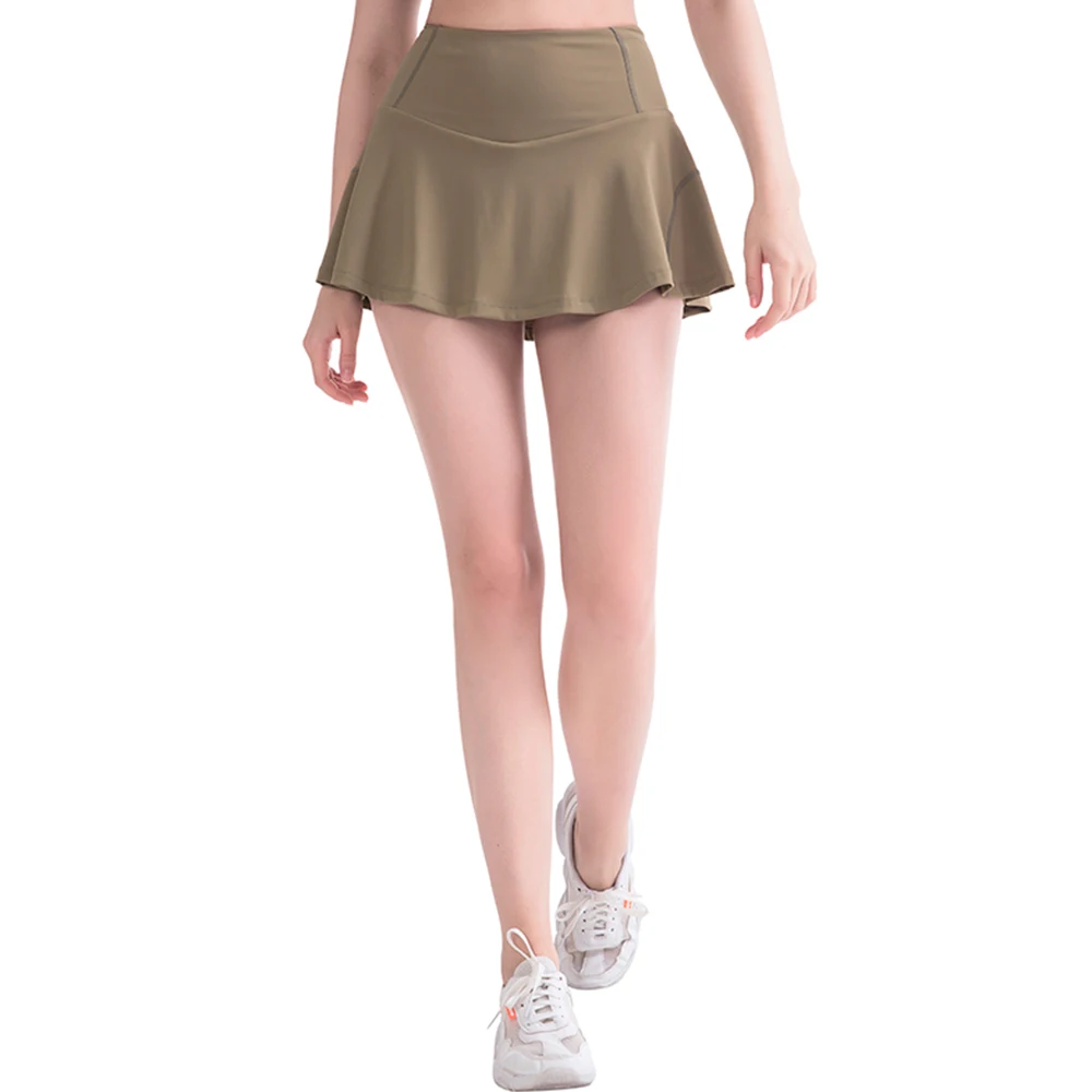 LUKITAS Womens Sport Shorts Tennis Dance Golf Gym Fitness Skirts Nylon Quick Dry Pantskirt Anti-emptied Sport Skirts Plus Size