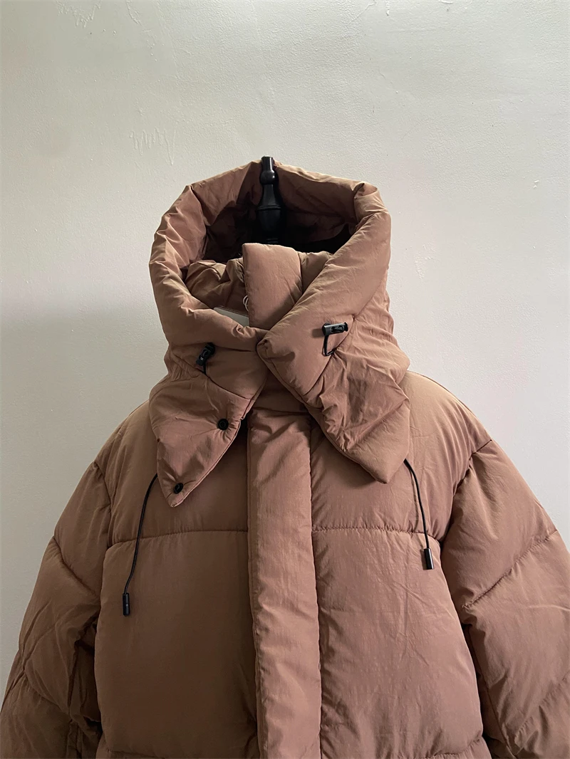 Пухоangalки invierno grueso cálido Parkas para mujer prendas de vestir Abrigo con capucha 2024 nueva Chaqueta larga de plumón abrigo de algodón