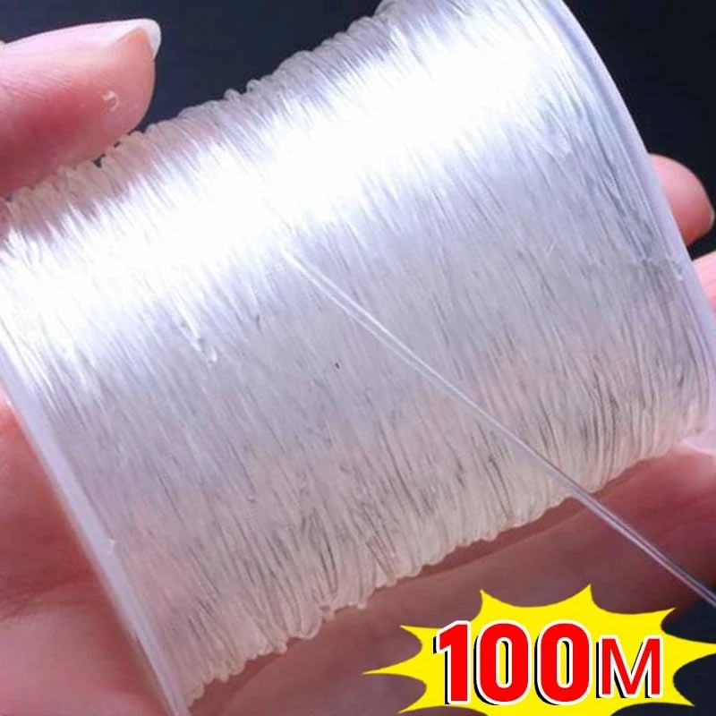 100m Strong Elastic Crystal Beading Thread Cord Jewelry Making Necklace Bracelet DIY Beads Transparent String Stretchable Thread