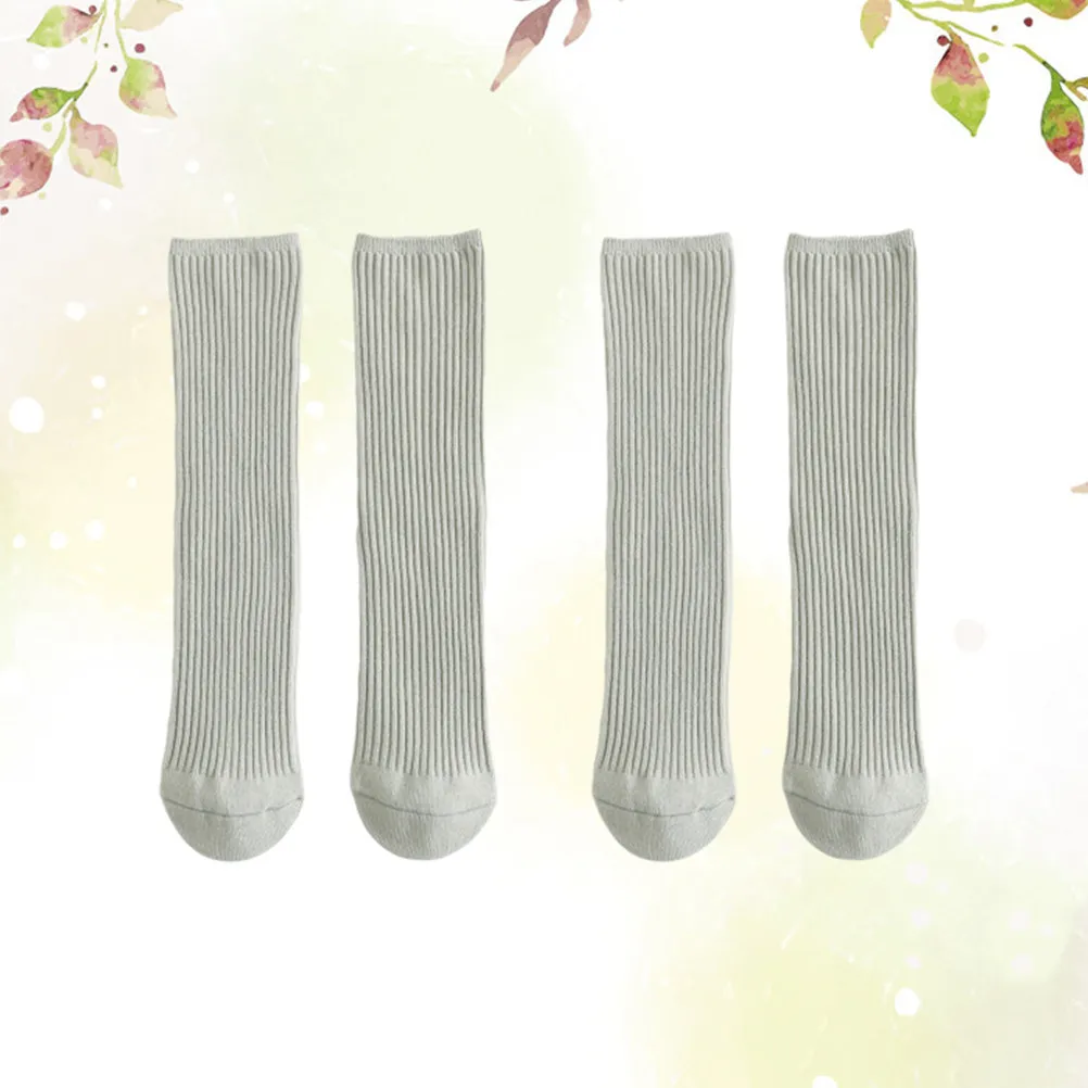 2Pairs Cotton Mid-Calf Socks for Kids and Adults Soft Breathable Comfortable Stretchy Warm Everyday Holiday Wear Unisex Socks