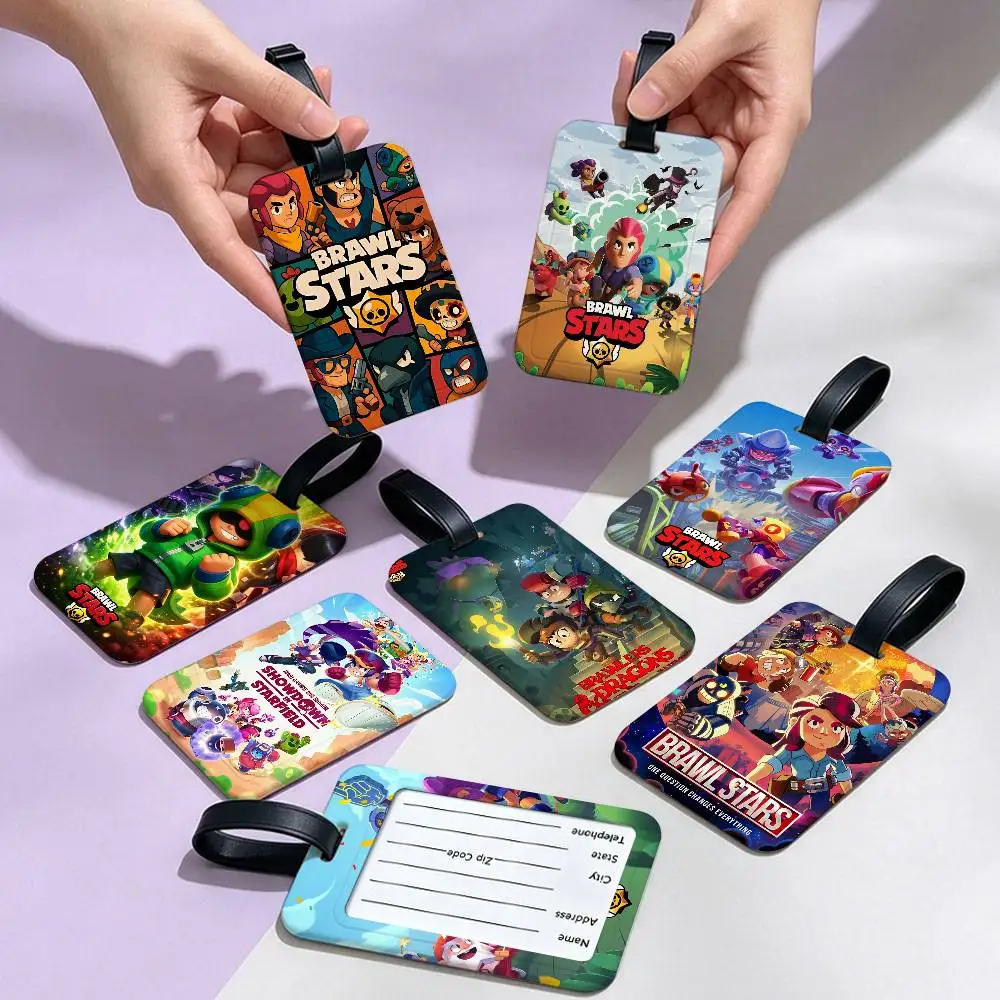 Game Brawl S-Stars Langlebiger PVC-Gepäckanhänger mit Informationskarte, leichtes Gepäckidentifikationsetikett