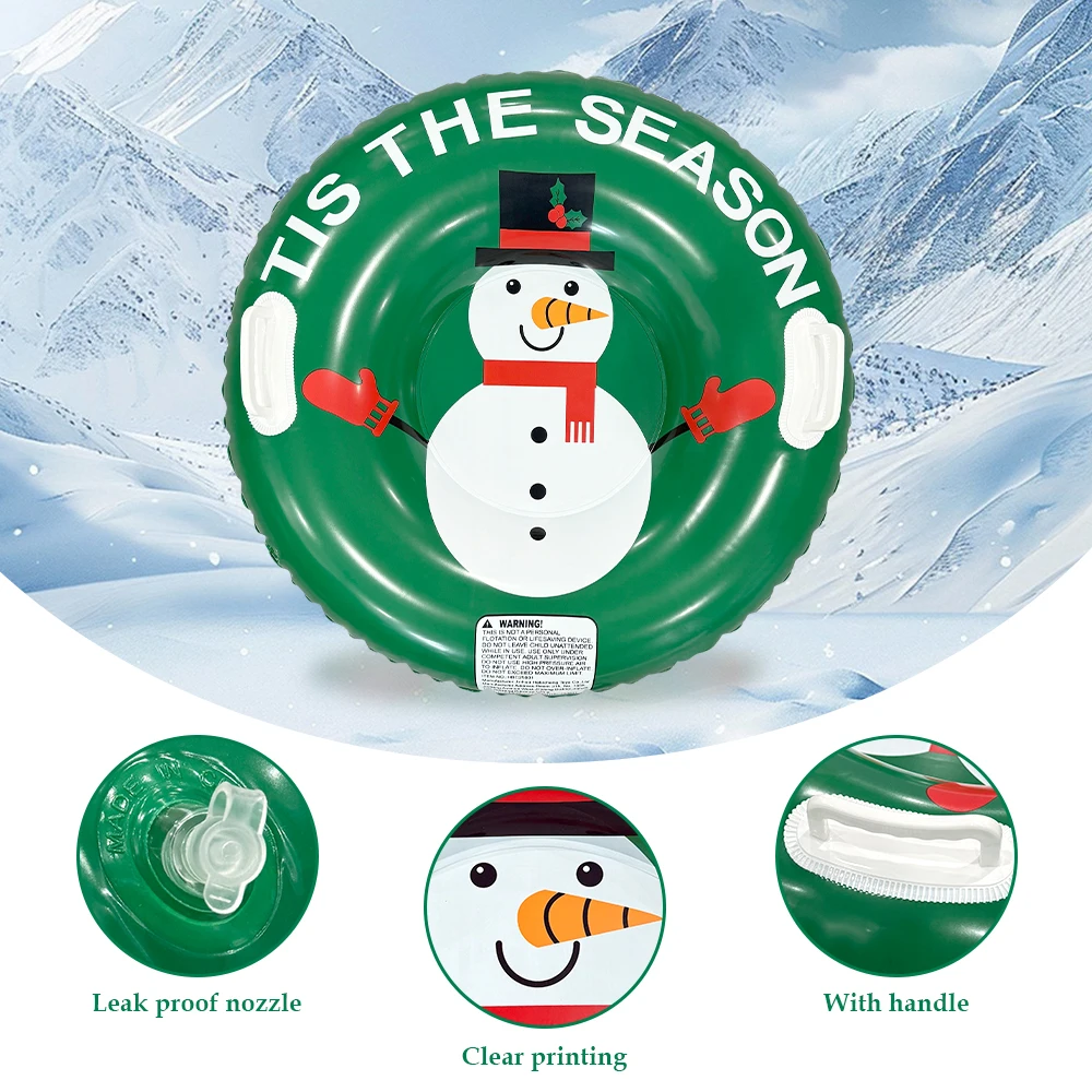 1pc nuovo pinguino pupazzo di neve sci cerchio addensato PVC gonfiabile sedile da sci cerchio neve parco di montagna festa invernale gioco prop