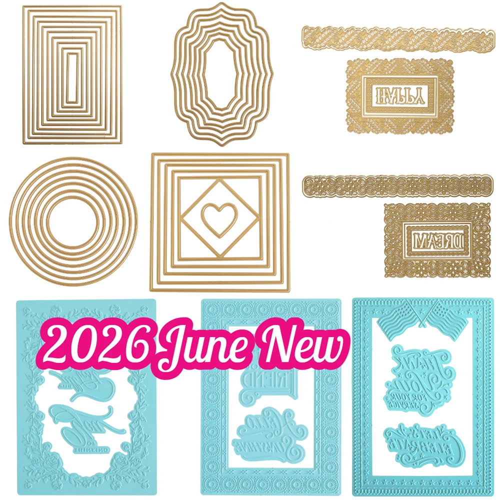 

Dream 3D Frame and Border Metal Cutting Dies For DIY Scrapbooking Photo Cutting Die Paper Cards Embossing Decorative Craft New