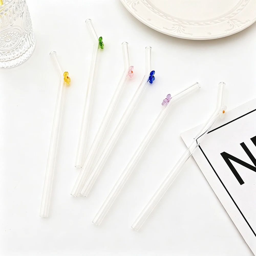 6Pcs Flower Drinking Straw Set - Espresso Shot Glass ulasan dan harga