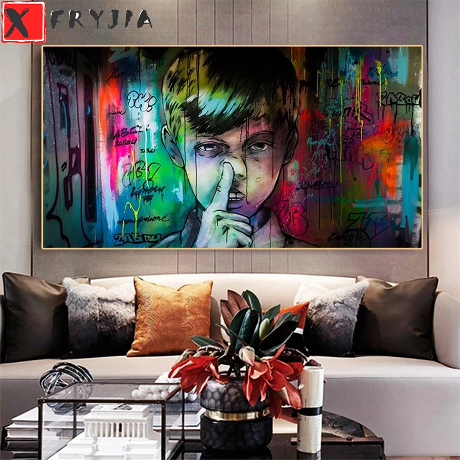 

Full Square Diamond Embroidery Cool Boy Color Street Graffiti Art Sale Handicraft Diamond Painting Cross Stitch Home Decoration