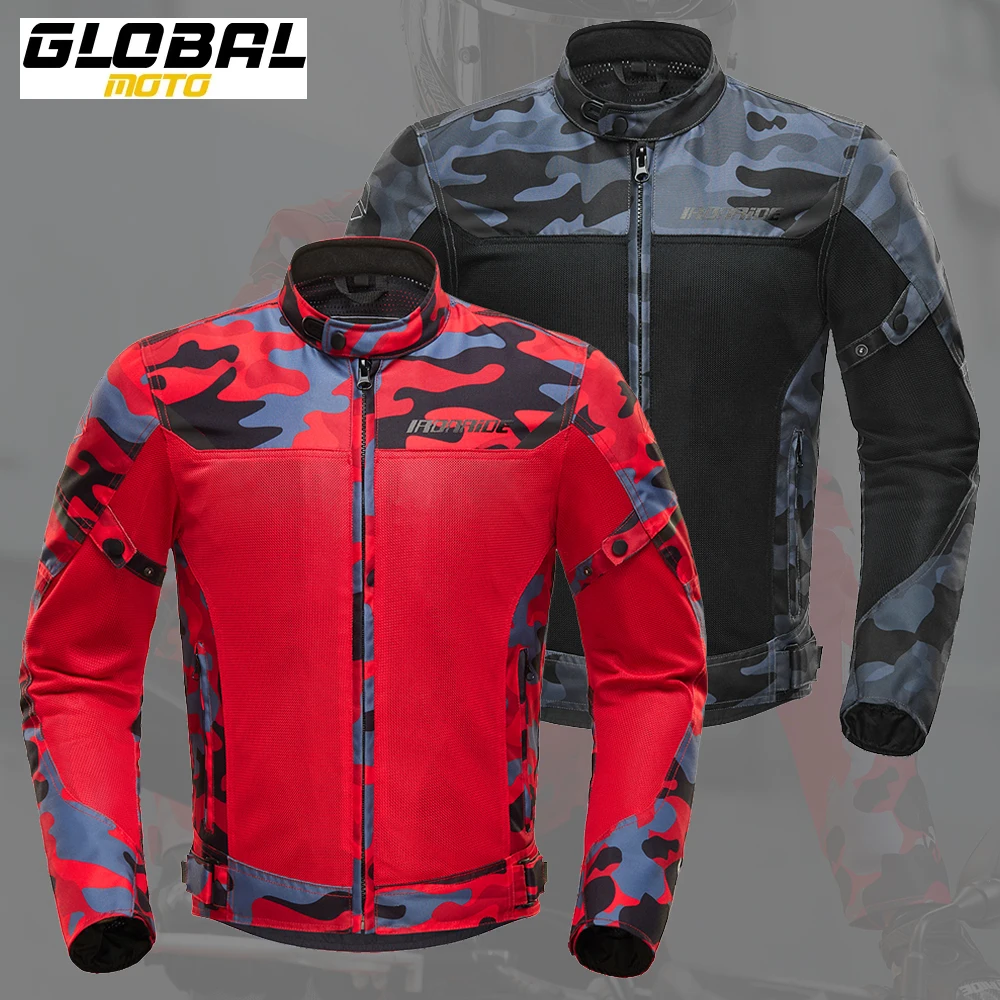 

Men's Motorcycle Jacket Outdoor Riding Motorbike Jacket Mesh Breathable Anti-Fall Motocross Clothing With 5pcs Protector M-3XL