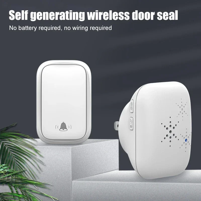 For Home For Office Easy Install Doorbell Battery-Free Doorbell Home Security Waterproof Construction Compact Size