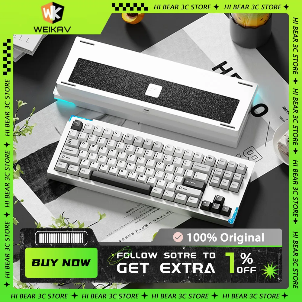 Weikav Stars80 V2 Mechanical Keyboard Kit Tri Mode Aluminum Alloy RGB Wireless Gamer Keyboard Custom Gaming Accessories Gifts