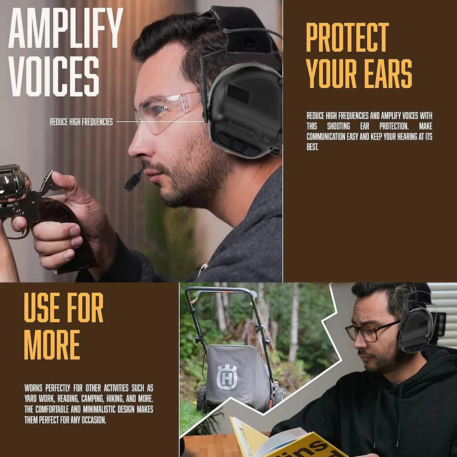 EARMOR M32 سماعة الرأس التكتيكية و M51 PTT وخوذة السكك الحديدية محول الصيد اطلاق النار غطاء للأذنين حماية السمع سماعات