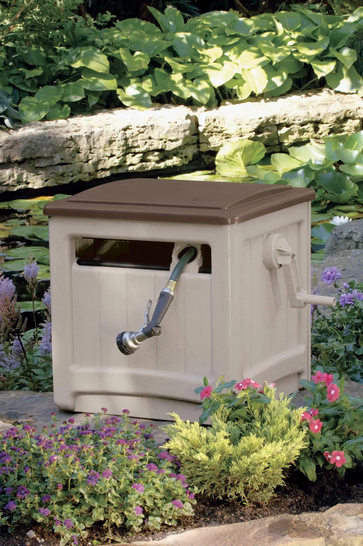 225 ft. Smart Trak Hose Hideaway with Crank Handle for Easy Winding, Weather-Resistant, 26