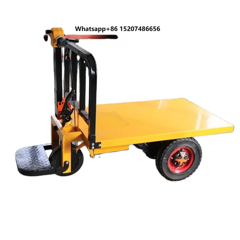 New Electric Three-Wheel Stainless Steel Platform Handcart Cargo Flatbed Transporter 800kg Load Capacity OEM Shopping