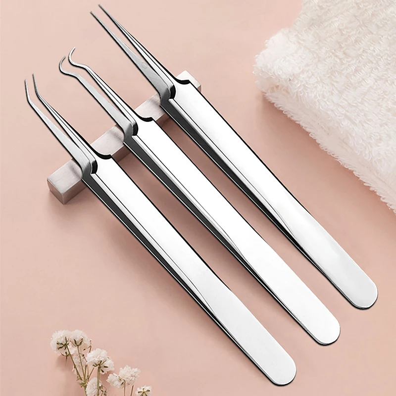 Professional Stainless Steel Blackhead Acne Removal Tweezers Beauty Salon Special Scraping Closing Artifact Acne Needle Tool