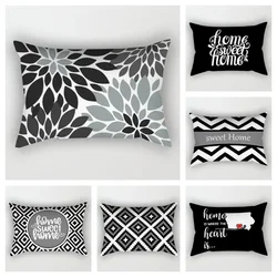 Nordic Black Sweet Home Pillowcase Home Decoration Living Room Sofa Decoration Cushion Cover 30*50 Car Waist Pillowcase 40*60