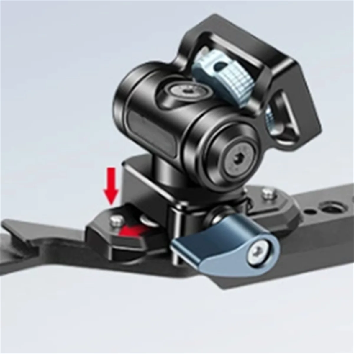 AA87C Abrazadera universal Nato Cámara de liberación rápida Soporte de montaje para monitor de campo Rotación 360 180 °   Inclinación para luz de micrófono de teléfono DJI RS