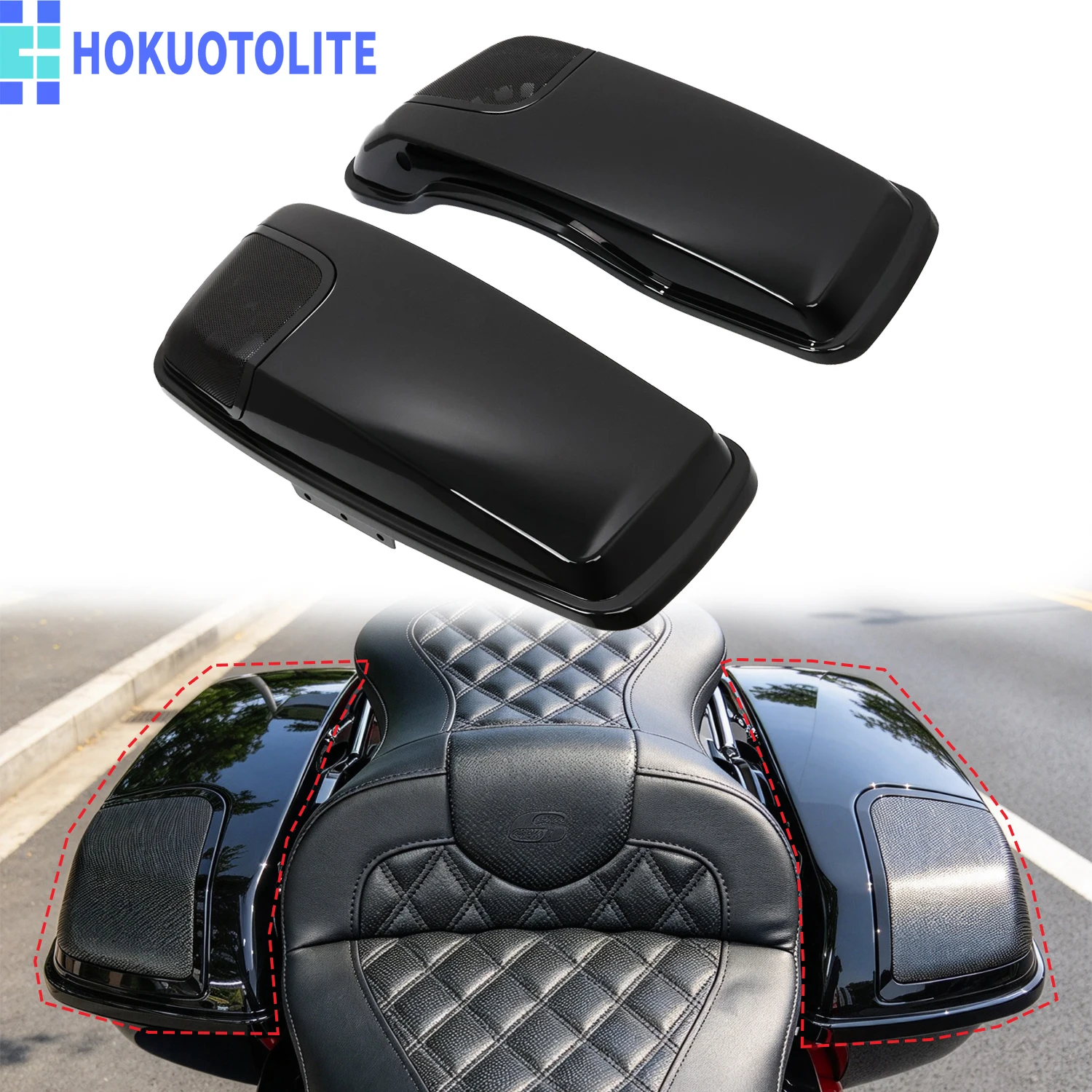 Motorcycle Speaker Cutouts Cover 5